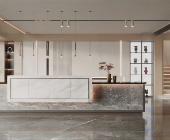 Modern Office Reception Desk-ID:501639851