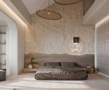 Wabi-sabi Style Bedroom-ID:723979959