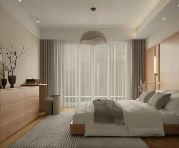 Wabi-sabi Style Bedroom-ID:596693997