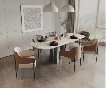 Modern Dining Table And Chairs-ID:642446994