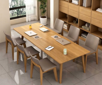 Modern Office Desk And Chair-ID:907618054