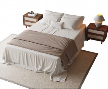 Modern Double Bed-ID:142349009
