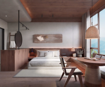 Wabi-sabi Style Bedroom-ID:906572109