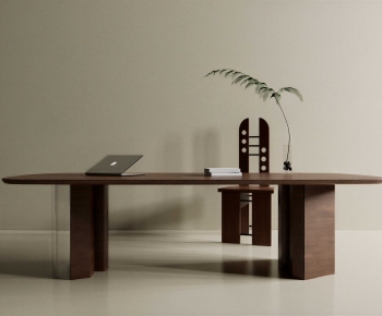 Modern Computer Desk And Chair-ID:284307006