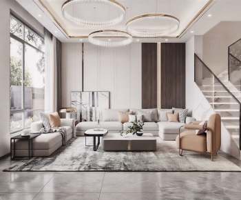 Modern A Living Room-ID:350990363