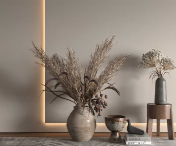 Wabi-sabi Style Ground Green Plant Potted Plants-ID:136869015