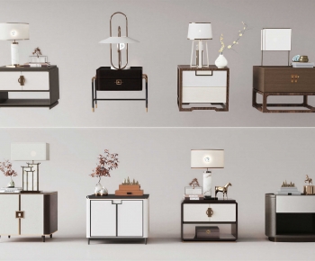 New Chinese Style Bedside Cupboard-ID:253104931