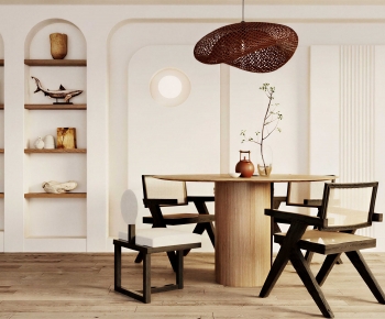 Wabi-sabi Style Dining Table And Chairs-ID:391084916