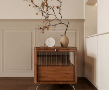 Wabi-sabi Style Bedside Cupboard-ID:181878092