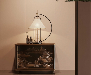 New Chinese Style Bedside Cupboard-ID:670073991