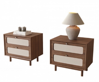 Wabi-sabi Style Bedside Cupboard-ID:928054092