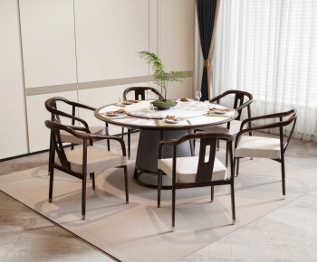 New Chinese Style Dining Table And Chairs-ID:101089549