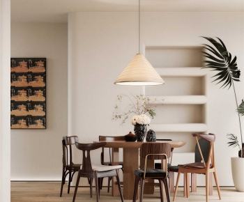 Wabi-sabi Style Dining Room-ID:768496992