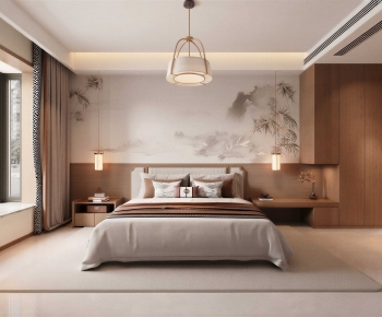 New Chinese Style Bedroom-ID:962464097