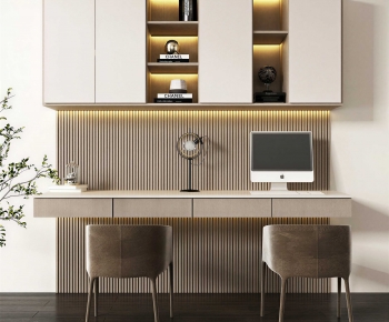 Modern Computer Desk And Chair-ID:331033951