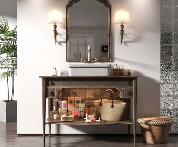 American Style Bathroom Cabinet-ID:155953882