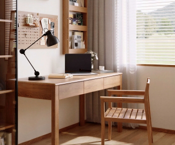 Modern Computer Desk And Chair-ID:324971911