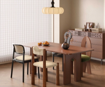 Wabi-sabi Style Dining Table And Chairs-ID:472285037