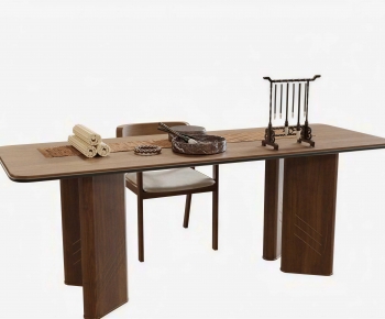 New Chinese Style Computer Desk And Chair-ID:167378907