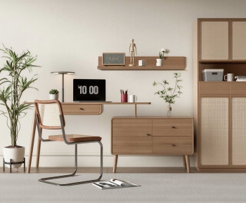 Modern Computer Desk And Chair-ID:125458964