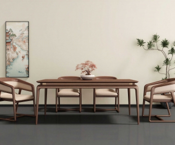 New Chinese Style Dining Table And Chairs-ID:378066063