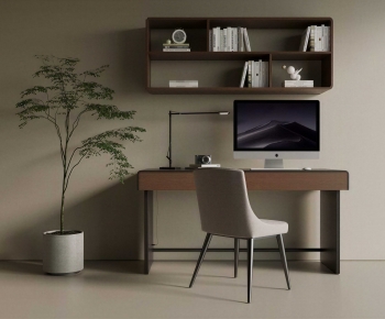 Modern Computer Desk And Chair-ID:844322926