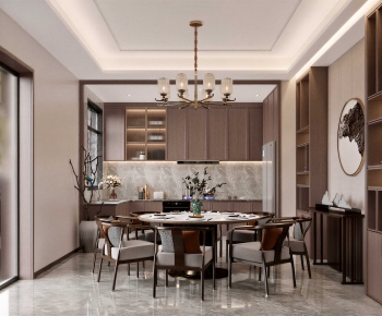 New Chinese Style Dining Room-ID:381871943