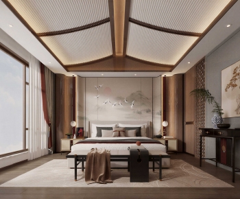New Chinese Style Bedroom-ID:250567919