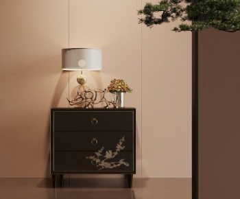 New Chinese Style Bedside Cupboard-ID:546060099
