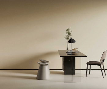 Modern Computer Desk And Chair-ID:846925975