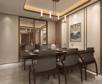 New Chinese Style Dining Room-ID:663358939