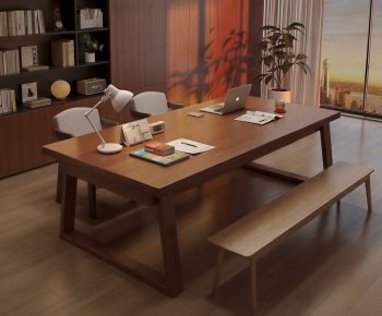 Modern Computer Desk And Chair-ID:233630907