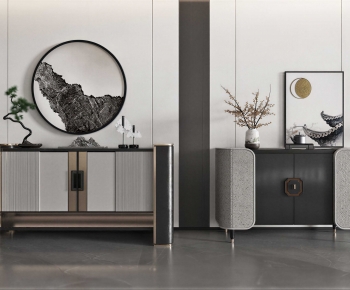 New Chinese Style Entrance Cabinet-ID:872771982