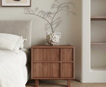 Wabi-sabi Style Bedside Cupboard-ID:283994911