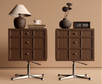 Wabi-sabi Style Bedside Cupboard-ID:985671043