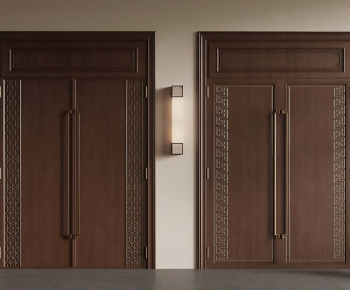 New Chinese Style Double Door-ID:878921037
