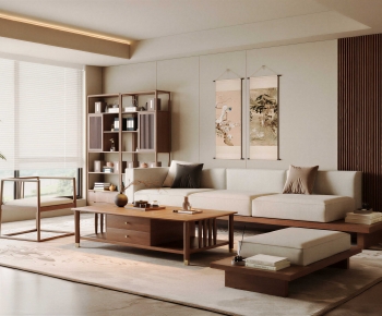 New Chinese Style A Living Room-ID:241448939