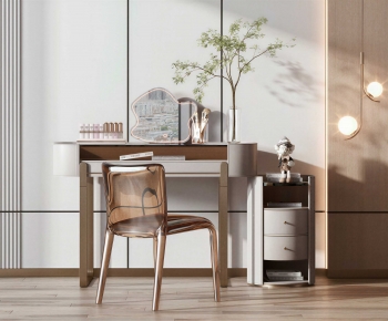 Modern Computer Desk And Chair-ID:793601044