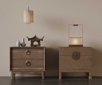 New Chinese Style Bedside Cupboard-ID:987426045