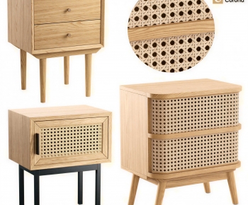 Wabi-sabi Style Bedside Cupboard-ID:854072091