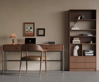 Modern Computer Desk And Chair-ID:139743093