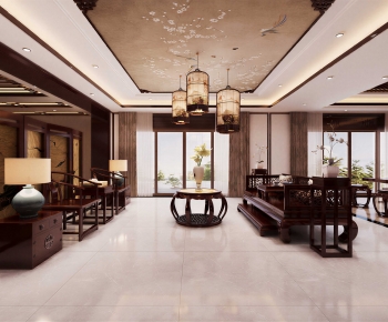 New Chinese Style A Living Room-ID:827011112