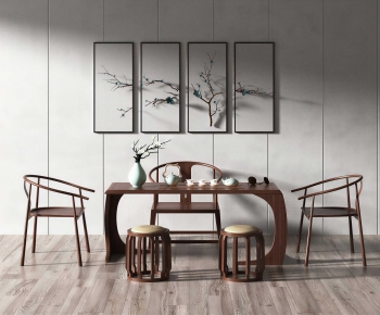 New Chinese Style Tea Tables And Chairs-ID:270733124