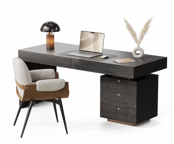 Modern Computer Desk And Chair-ID:383626948