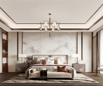 New Chinese Style Bedroom-ID:988369059