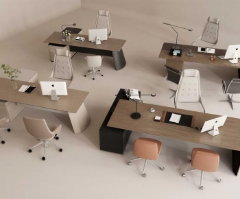 Modern Office Desk And Chair-ID:613336091