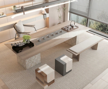 New Chinese Style Tea Tables And Chairs-ID:271204958