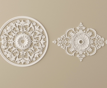 French Style Plaster Carved Top Plate-ID:129887102