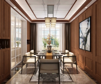 New Chinese Style Dining Room-ID:899117955