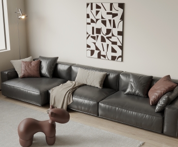 Modern Three-seat Sofa-ID:100879766